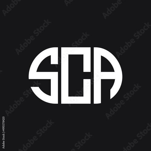 SCA letter logo design on Black background. SCA creative initials letter logo concept. SCA letter design. 