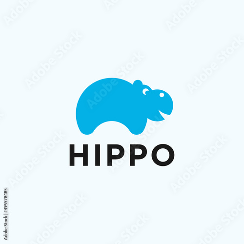 hippo logo or hippopotamus vector