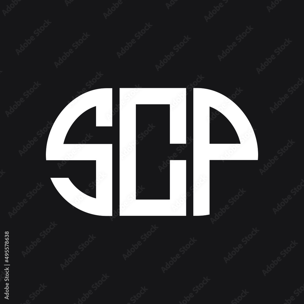 SCP letter logo design on black background. SCP creative initials letter logo concept. SCP letter design. SCP letter logo design on black background. SCP creative initials letter logo concept. SCP letter design.