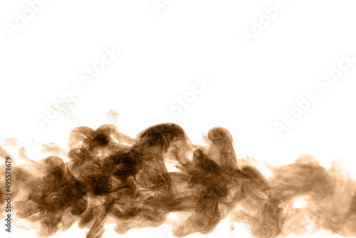 Brown dust powder explosion. © VRVIRUS