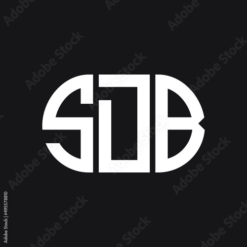 SDB letter logo design on black background. SDB creative initials letter logo concept. SDB letter design.