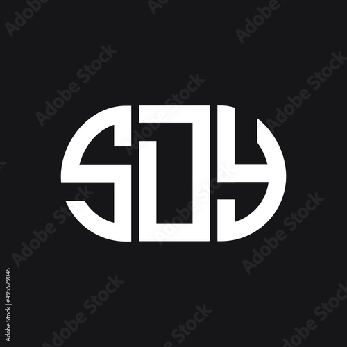 SDY letter logo design on black background. SDY creative initials letter logo concept. SDY letter design.