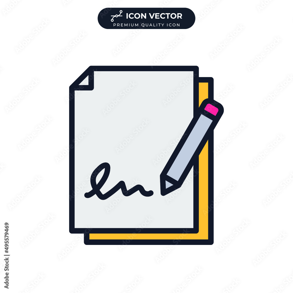 contract icon symbol template for graphic and web design collection logo vector illustration contract icon symbol template for graphic and web design collection logo vector illustration
