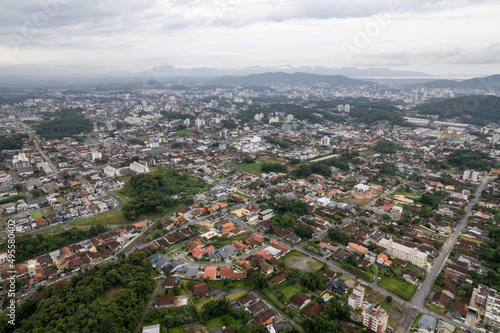 Aerial view of Joinville city, Santa Catarina, Brazil.