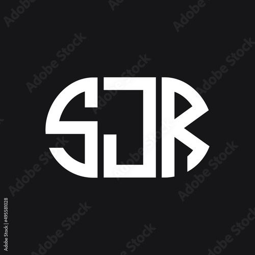 SJR letter logo design on black background. SJR creative initials letter logo concept. SJR letter design. 