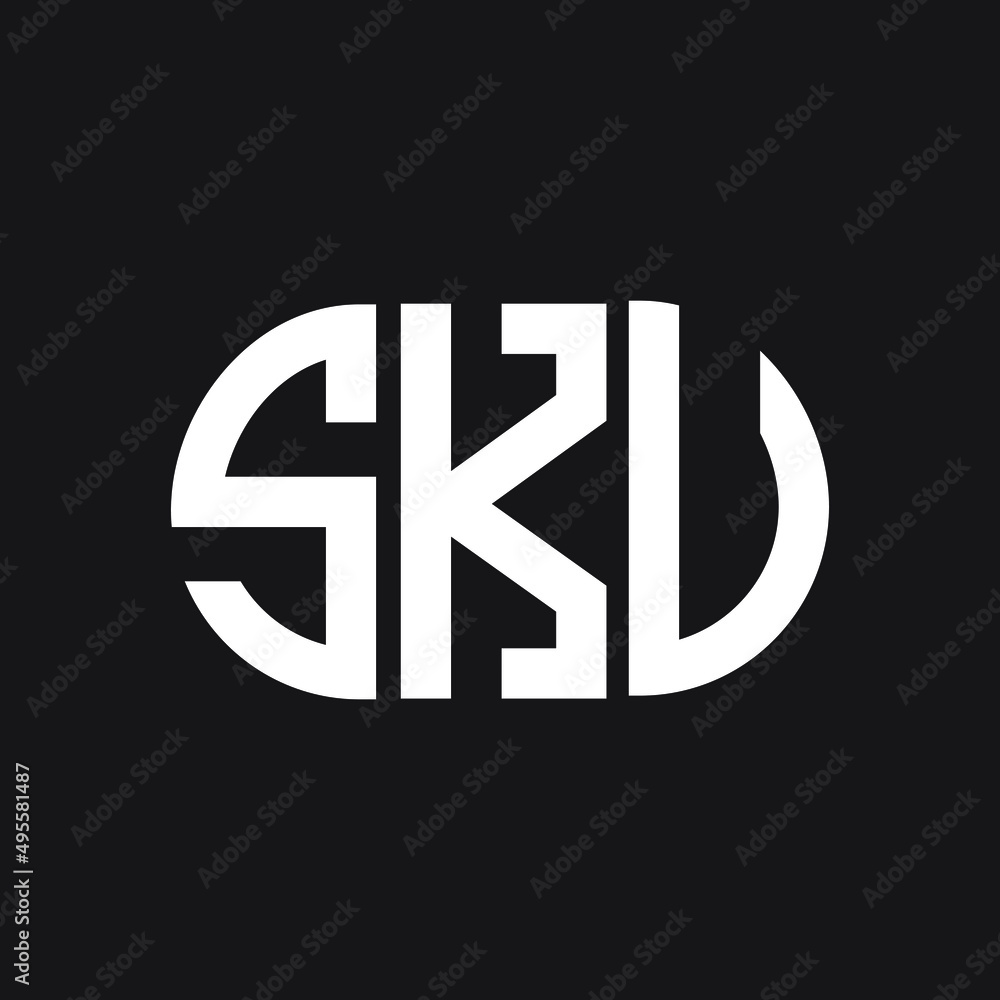 SKU letter logo design on black background. SKU creative initials letter logo concept. SKU letter design. SKU letter logo design on black background. SKU creative initials letter logo concept. SKU letter design.