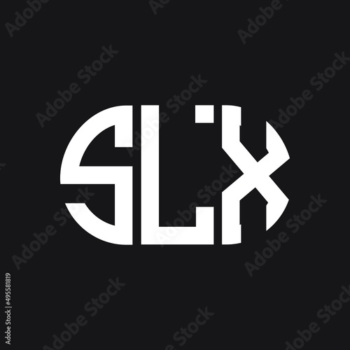 SLX letter logo design on black background. SLX creative initials letter logo concept. SLX letter design. 