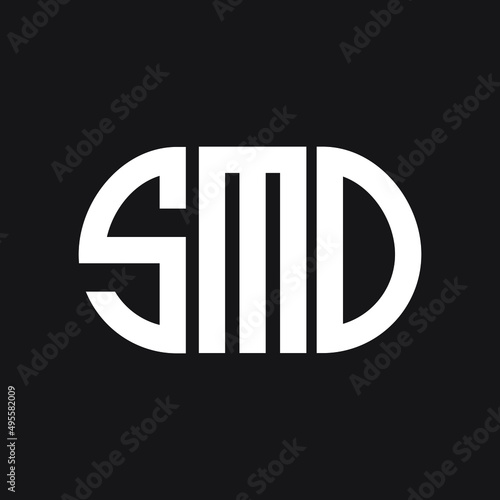 SMO letter logo design on black background. SMO  creative initials letter logo concept. SMO letter design.