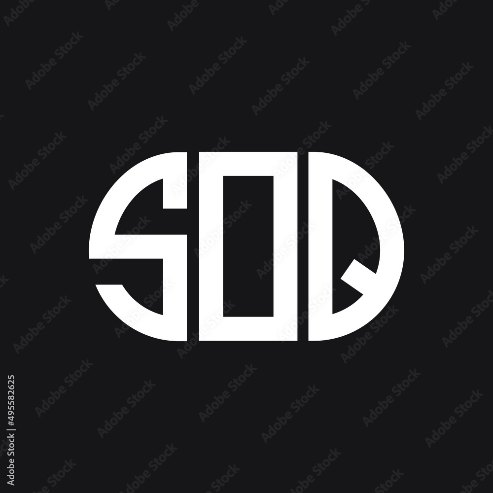 SOQ letter logo design on black background. SOQ creative initials letter logo concept. SOQ letter design. SOQ letter logo design on black background. SOQ creative initials letter logo concept. SOQ letter design.