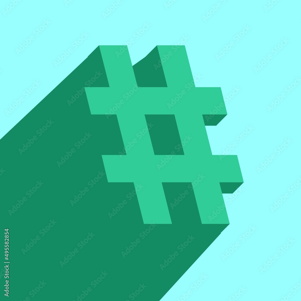 Obraz premium hashtag mark icon