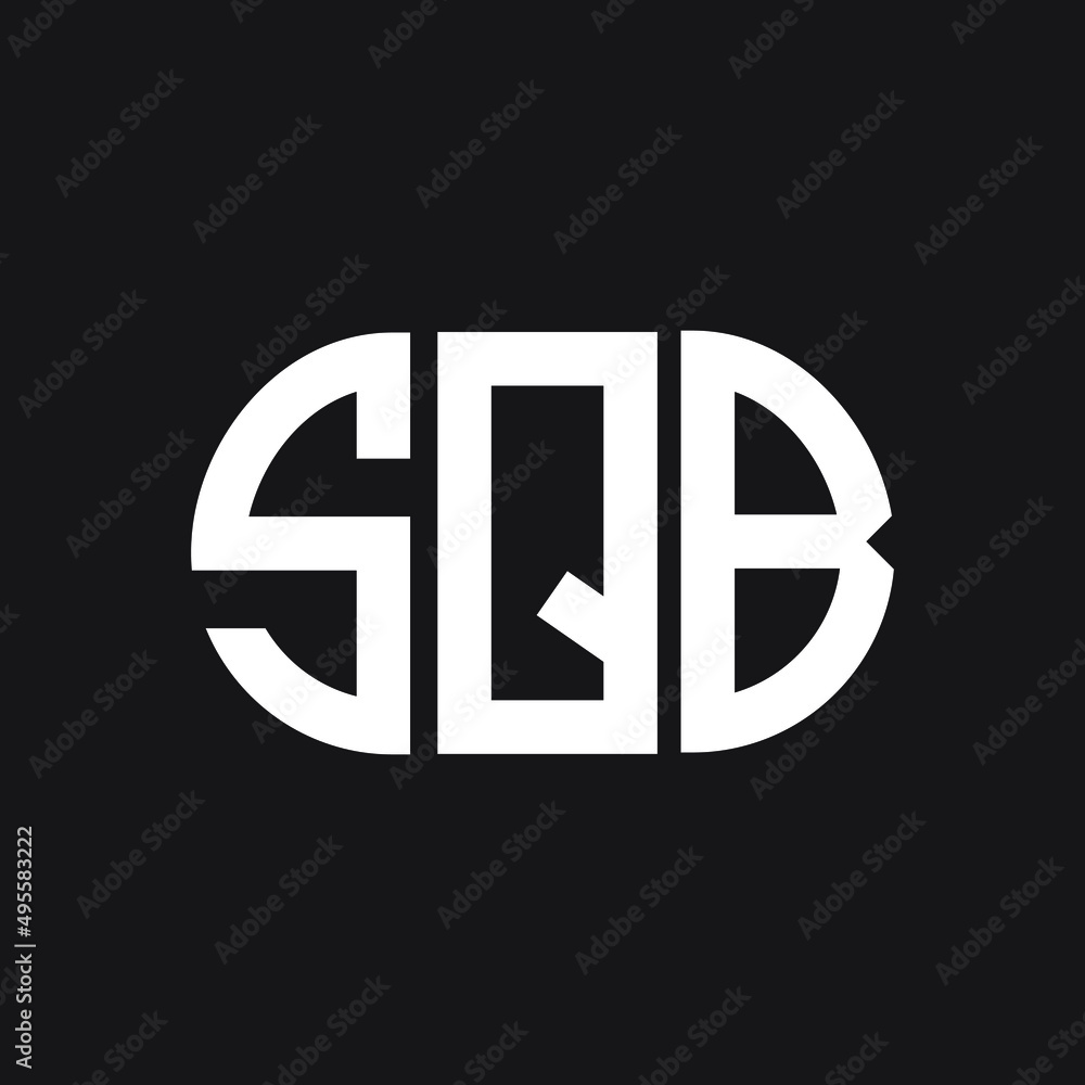 SQB letter logo design on black background. SQB creative initials letter logo concept. SQB letter design. SQB letter logo design on black background. SQB creative initials letter logo concept. SQB letter design.