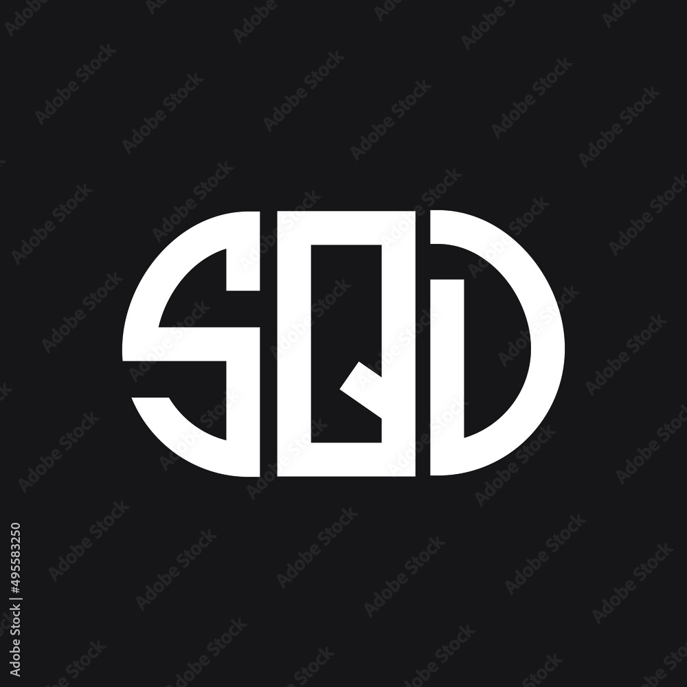 SQD letter logo design on black background. SQD creative initials letter logo concept. SQD letter design. SQD letter logo design on black background. SQD creative initials letter logo concept. SQD letter design.