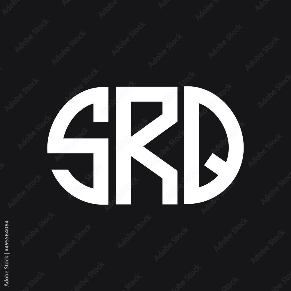 SRQ letter logo design on black background. SRQ creative initials letter logo concept. SRQ letter design. SRQ letter logo design on black background. SRQ creative initials letter logo concept. SRQ letter design.