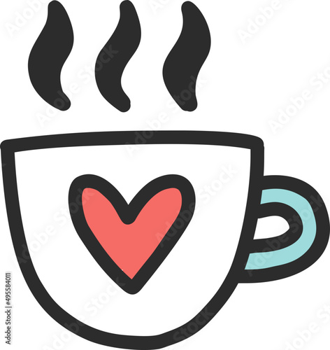 Coffee cup illustration, vector object