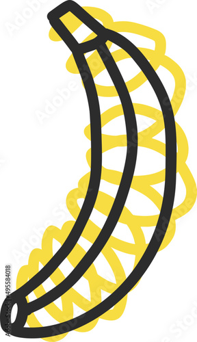 Banana illustrstion, food vector object