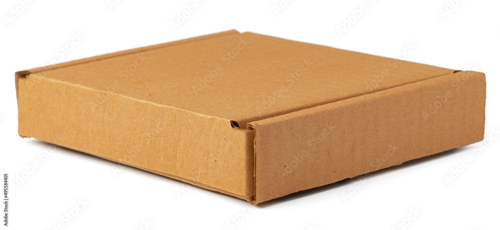 Brown cardboard box isolated on white background Brown cardboard box isolated on white background