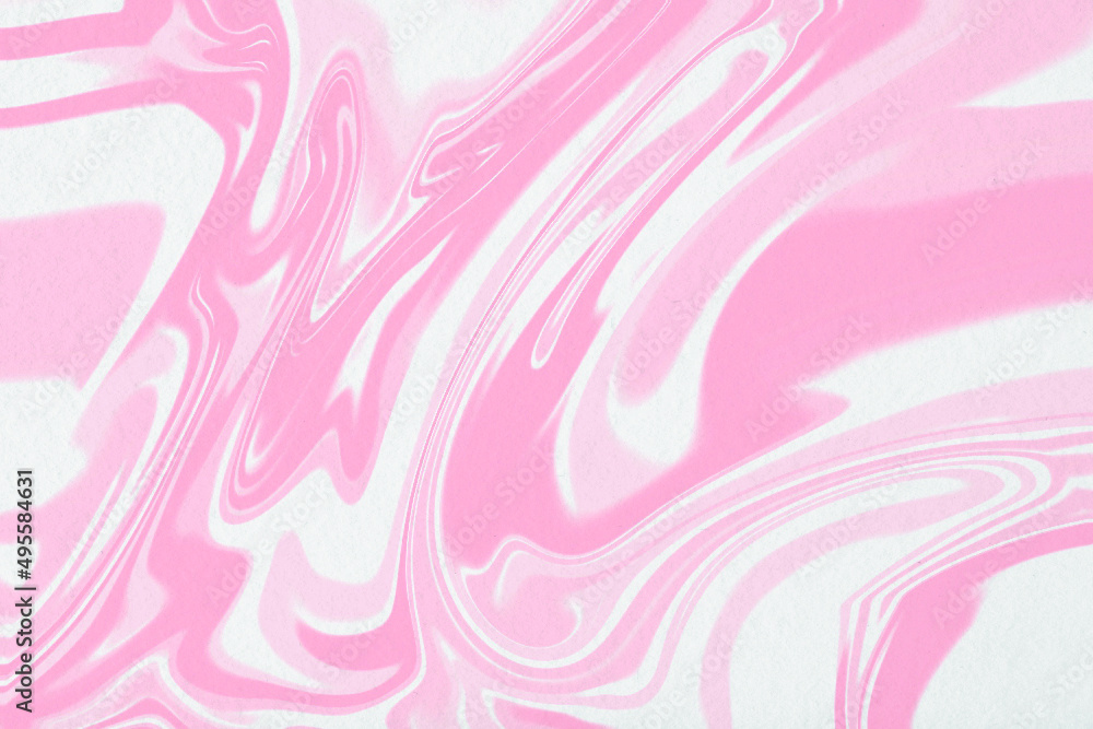 Liquid marble wallpaper with pink texture