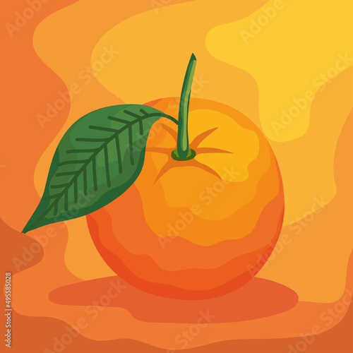 orange fresh fruit label