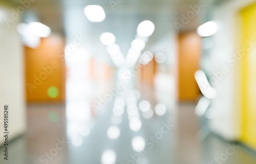 Blurred hospital corridor for background