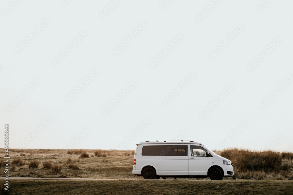 Fototapeta premium T5 campervan parked in the countryside 