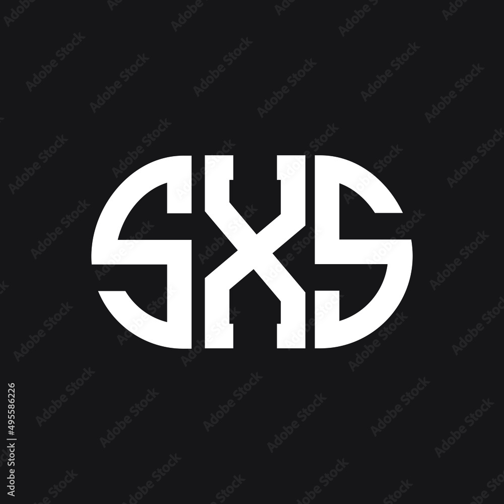 SXS letter logo design on black background. SXS creative initials letter logo concept. SXS letter design. SXS letter logo design on black background. SXS creative initials letter logo concept. SXS letter design.
