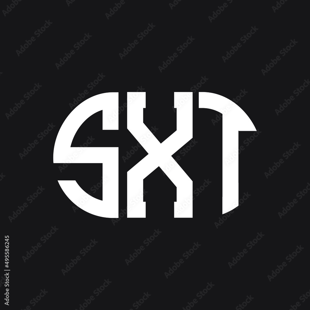 SXT letter logo design on black background. SXT creative initials letter logo concept. SXT letter design. SXT letter logo design on black background. SXT creative initials letter logo concept. SXT letter design.