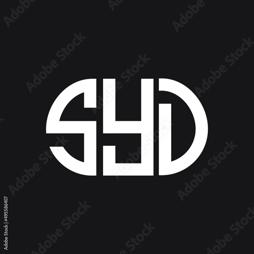 SYD letter logo design on black background. SYD creative initials letter logo concept. SYD letter design.