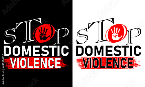 Stop Domestic Violence Typography T-shirt Design