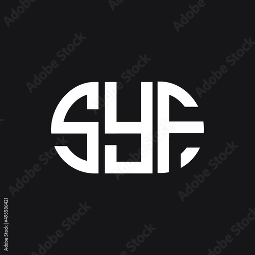 SYF letter logo design on black background. SYF creative initials letter logo concept. SYF letter design. 