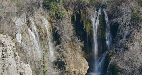 Manojlovac waterfall in early spring, Krka National Park, Croatia photo