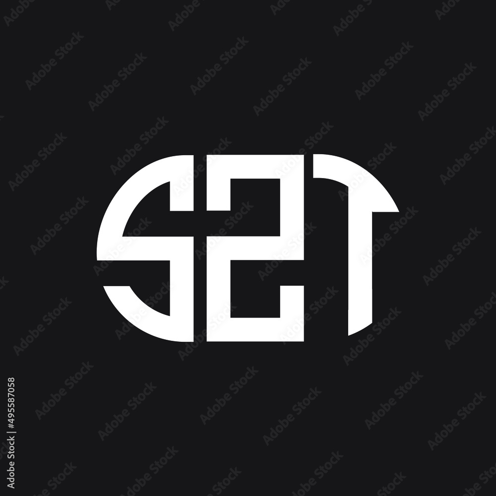 SZT letter logo design on black background. SZT creative initials letter logo concept. SZT letter design. SZT letter logo design on black background. SZT creative initials letter logo concept. SZT letter design.