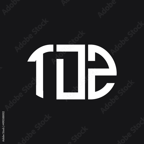 TDZ letter logo design on black background. TDZ creative initials letter logo concept. TDZ letter design.