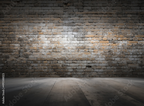 old interior with brick wall