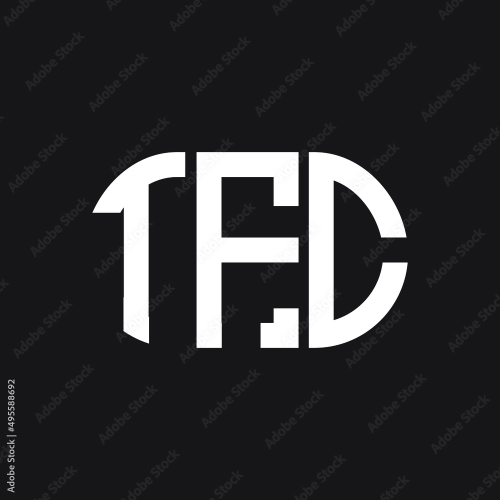 Fototapeta premium TFC letter logo design on Black background. TFC creative initials letter logo concept. TFC letter design. 