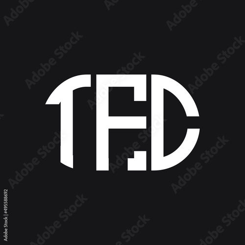 TFC letter logo design on Black background. TFC creative initials letter logo concept. TFC letter design. 