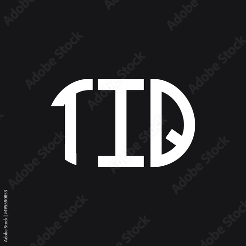 TIQ letter logo design on Black background. TIQ creative initials letter logo concept. TIQ letter design. 
 photo