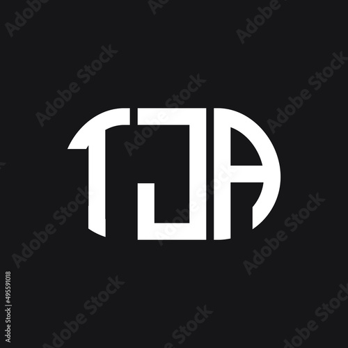 TJA letter logo design on Black background. TJA creative initials letter logo concept. TJA letter design. 