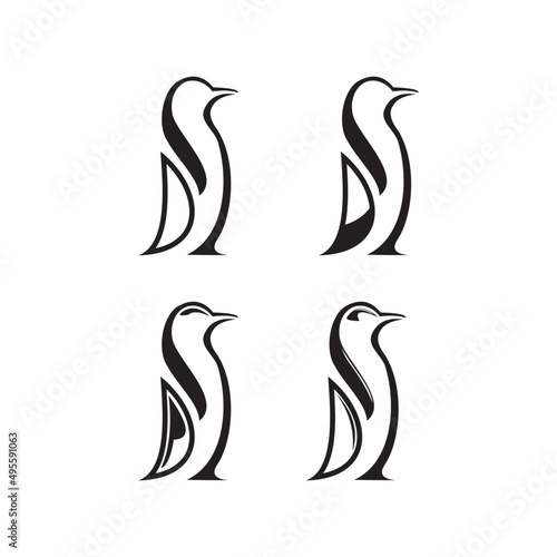 Fototapeta Naklejka Na Ścianę i Meble -  set penguins for your logo or icon