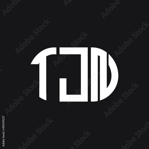 TJN letter logo design on Black background. TJN creative initials letter logo concept. TJN letter design. 