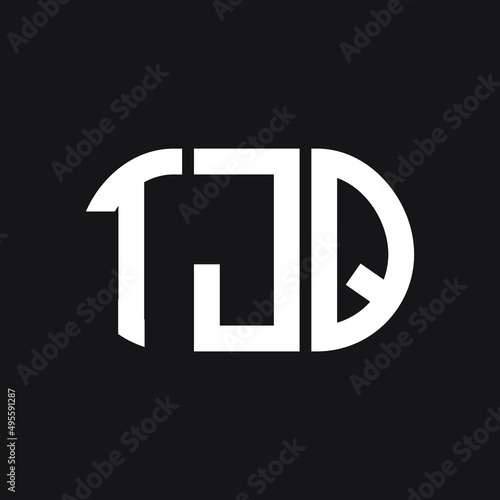 TJQ letter logo design on Black background. TJQ creative initials letter logo concept. TJQ letter design. 