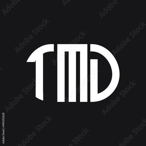 TMD letter logo design on Black background. TMD creative initials letter logo concept. TMD letter design. 