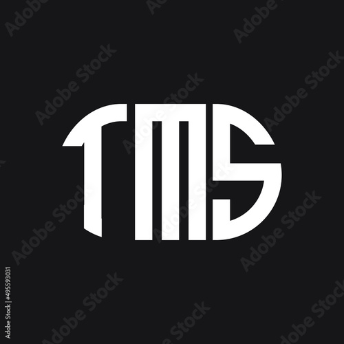 TMS letter logo design on Black background. TMS creative initials letter logo concept. TMS letter design. 