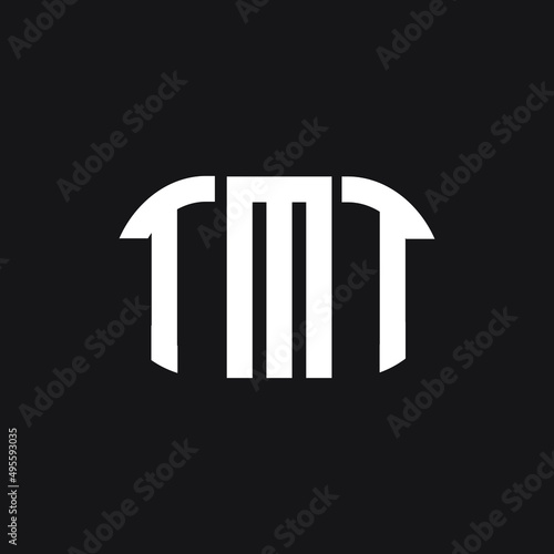 TMT letter logo design on Black background. TMT creative initials letter logo concept. TMT letter design. 