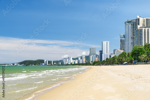 Awesome view of central beach of Nha Trang, Vietnam