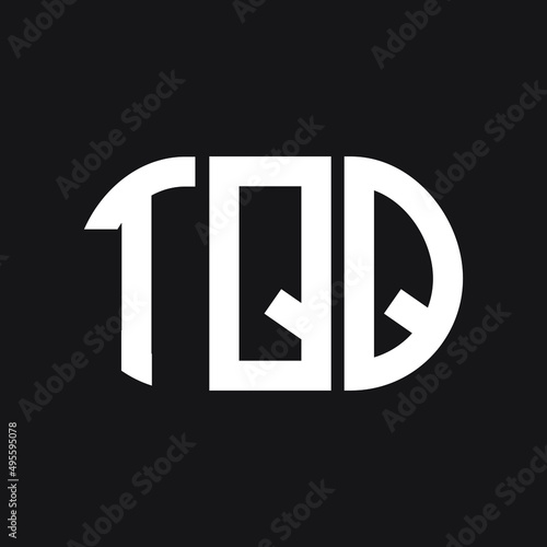 TQQ letter logo design on Black background. TQQ creative initials letter logo concept. TQQ letter design. 