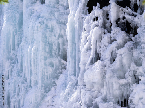 Close up of icefalls (Shiraoi, Hokkaido, Japan)