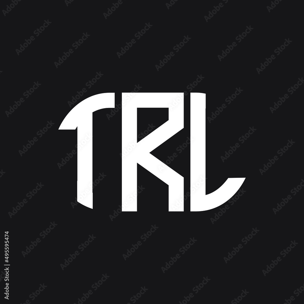 TRL letter logo design on black background. TRL creative initials letter logo concept. TRL letter design. TRL letter logo design on black background. TRL creative initials letter logo concept. TRL letter design.