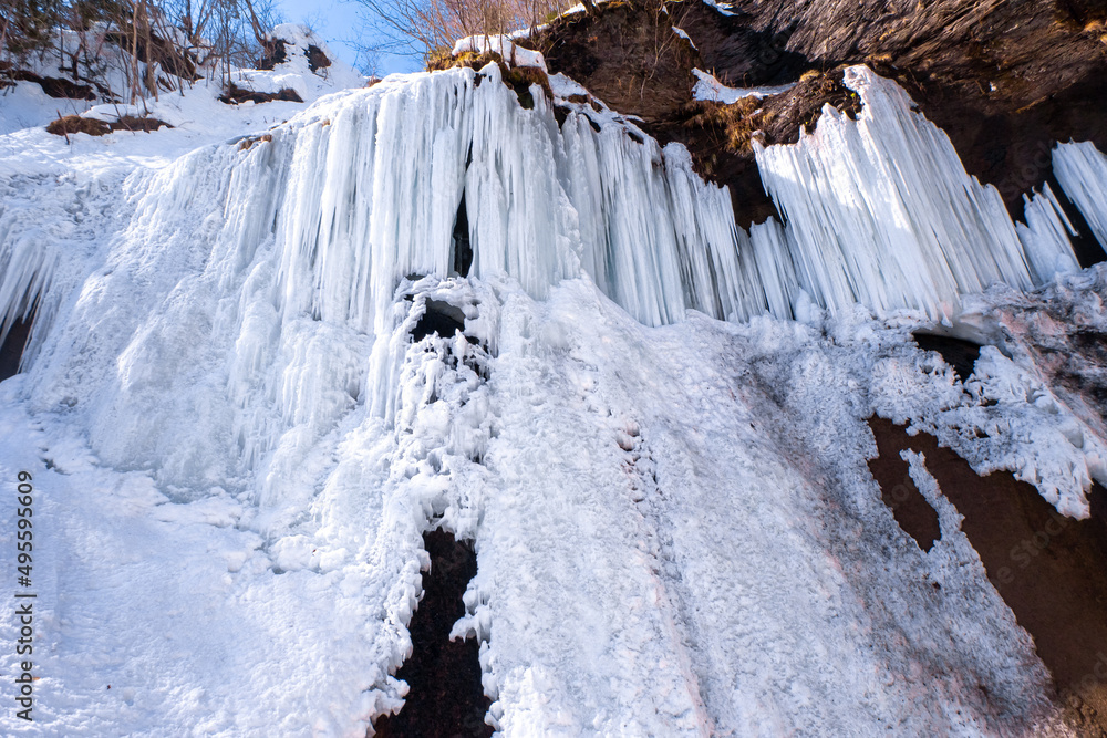 Looking up at icefalls (Shiraoi, Hokkaido, Japan) Looking up at icefalls (Shiraoi, Hokkaido, Japan)