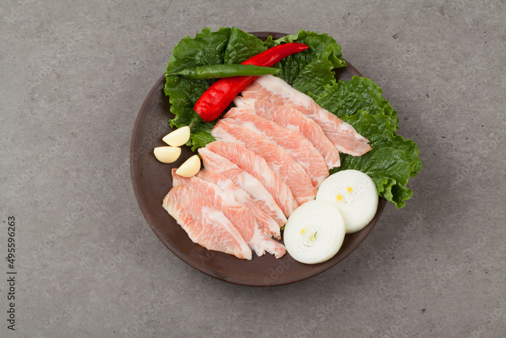 Foto de Raw meat, directing, salt, cooking, food, menu, fresh, meat