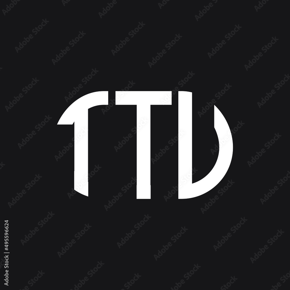 TTU letter logo design on black background. TTU creative initials letter logo concept. TTU letter design. TTU letter logo design on black background. TTU creative initials letter logo concept. TTU letter design.